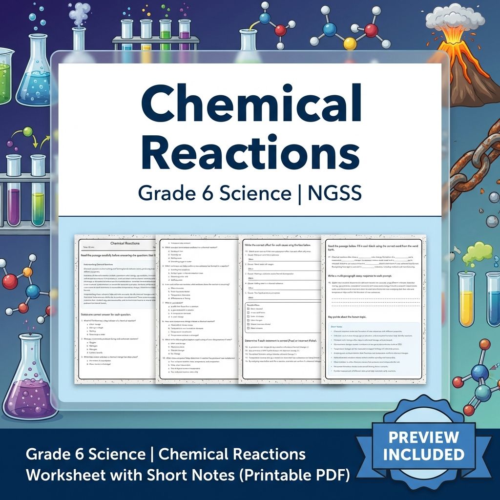 Grade 6 Science Worksheet Bundle | NGSS-Aligned Full Year Resource Pack — included worksheet 28