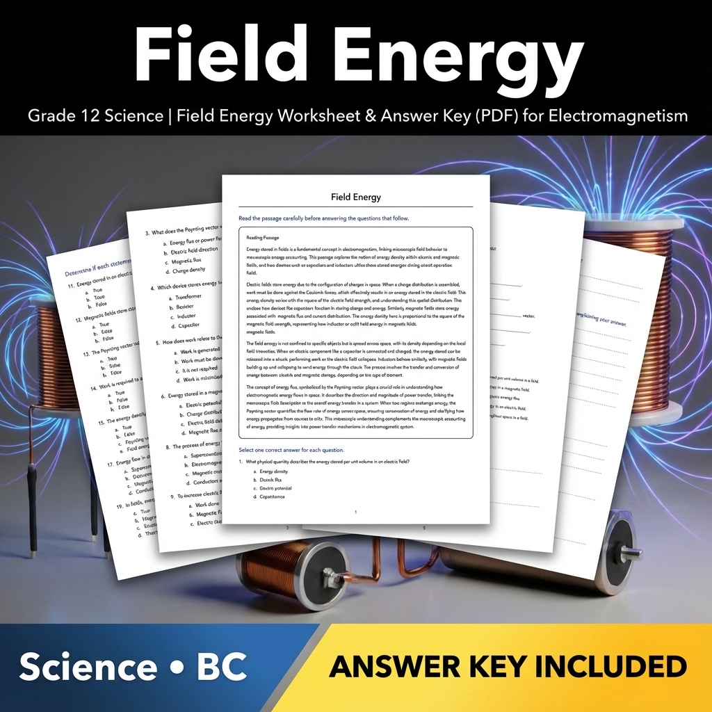Grade 12 Science BC – Physics, Chemistry, Biology & Earth Science (PDF+ Answers) — included worksheet 32