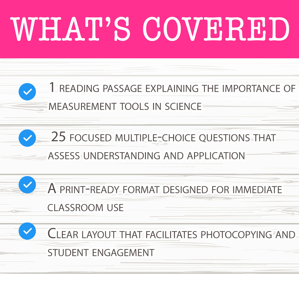 Grade 6 Science worksheet mcq paper worksheet — Grade 6 Science — Measurement Tools Worksheet for Mastery — page 2