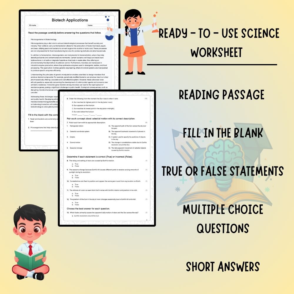 Grade 10 Science worksheet worksheet — Grade 10 Science | Biotech Applications Worksheet (PDF) - Ontario Standards — page 2