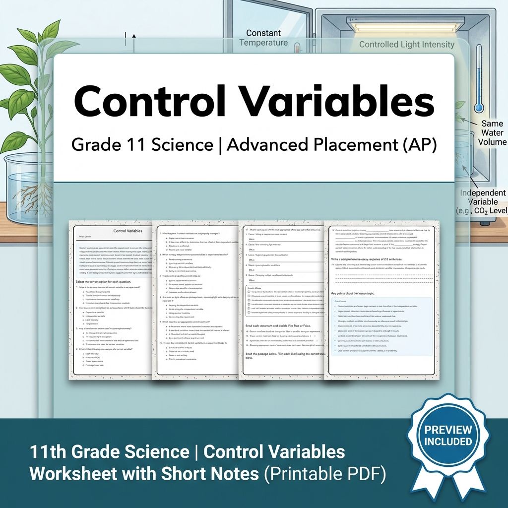 Grade 11 Science Unit Bundle | Data Analysis & Scientific Reasoning Worksheets — included worksheet 7