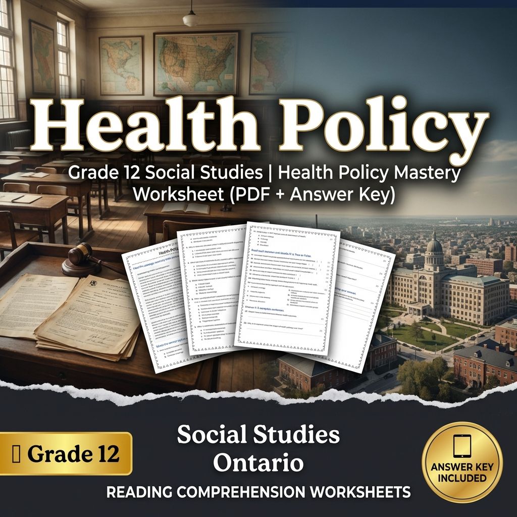 Grade 12 Social Studies | Health Policy Mastery Worksheet (PDF + Answer Key)