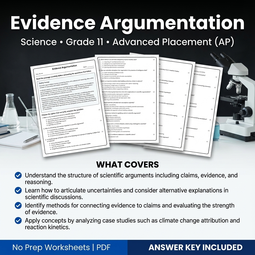 Grade 11 Science Worksheet Bundle | Earth's Systems, Chemistry & Physics — included worksheet 35