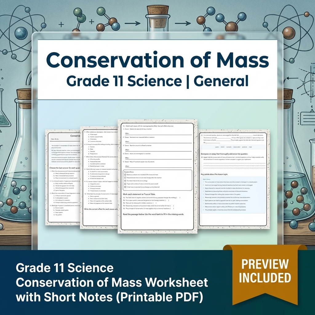 Grade 11 Science Modeling and Evidence Full-Year Bundle: General Framework — included worksheet 24
