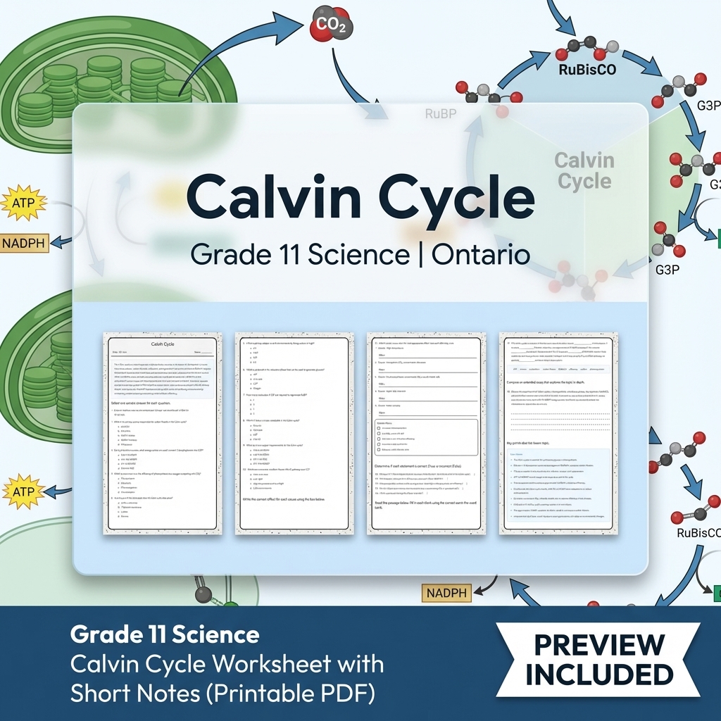 Grade 11 Science Full Year Bundle | Ontario Curriculum & Framework — included worksheet 41