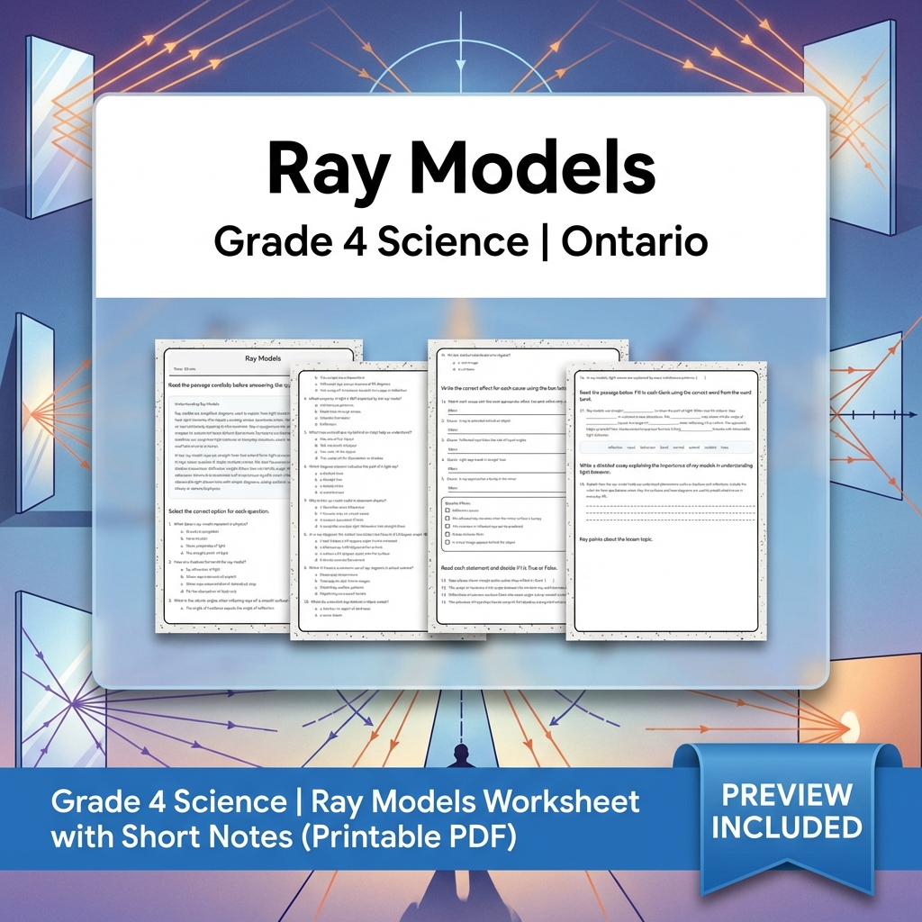 Grade 4 Science Lesson Bundle | Sound, Light & Shadow Activities — included worksheet 9