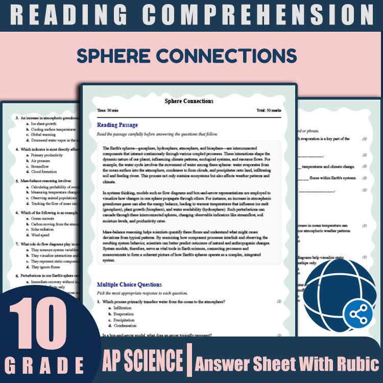 Grade 10 Science reading worksheets worksheet — 10th Grade Science | Sphere Connections Reading Worksheet (PDF + Answer Ke…