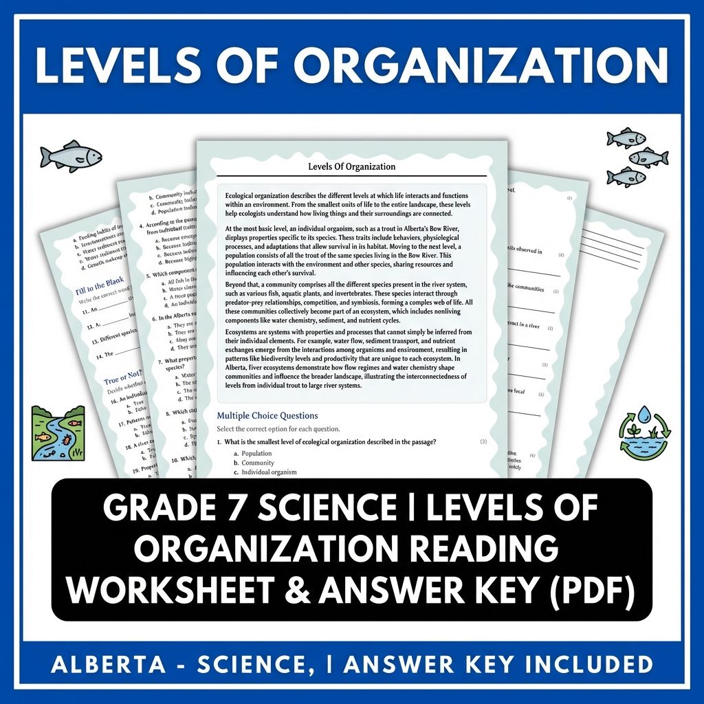 Grade 7 Science Worksheet Pack | Energy, Matter & Ecosystem Concepts — included worksheet 42