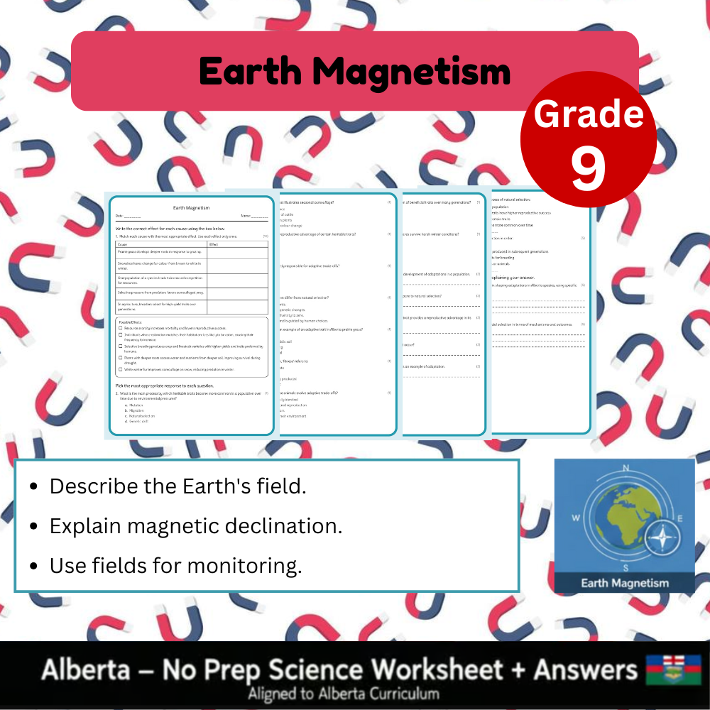 Grade 9 Science Worksheet Bundle | Genetics, Chemistry & Physics Concepts — included worksheet 37