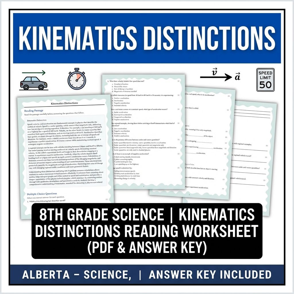 Grade 8 Science Bundle – Forces, Motion & Energy Worksheets (PDF & Answer Key) — included worksheet 9