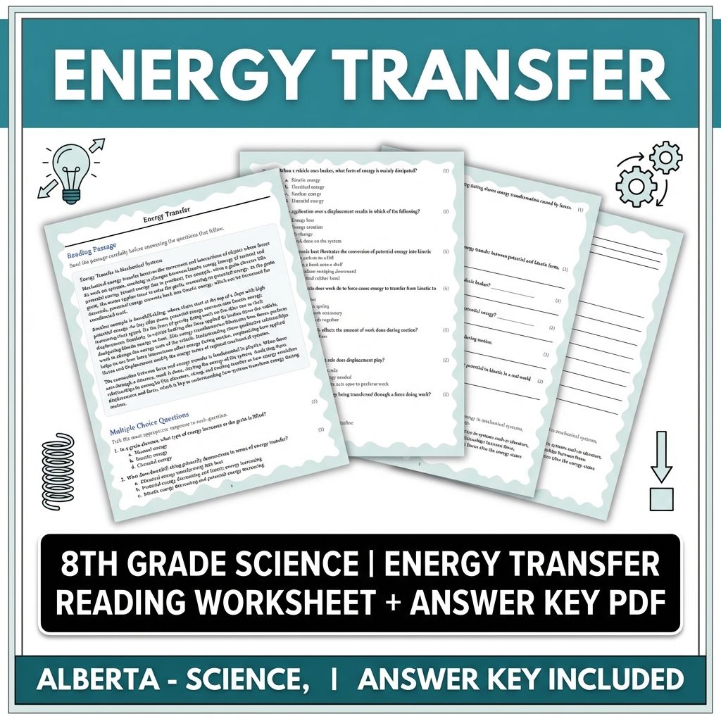 Grade 8 Science Bundle – Forces, Motion & Energy Worksheets (PDF & Answer Key) — included worksheet 10