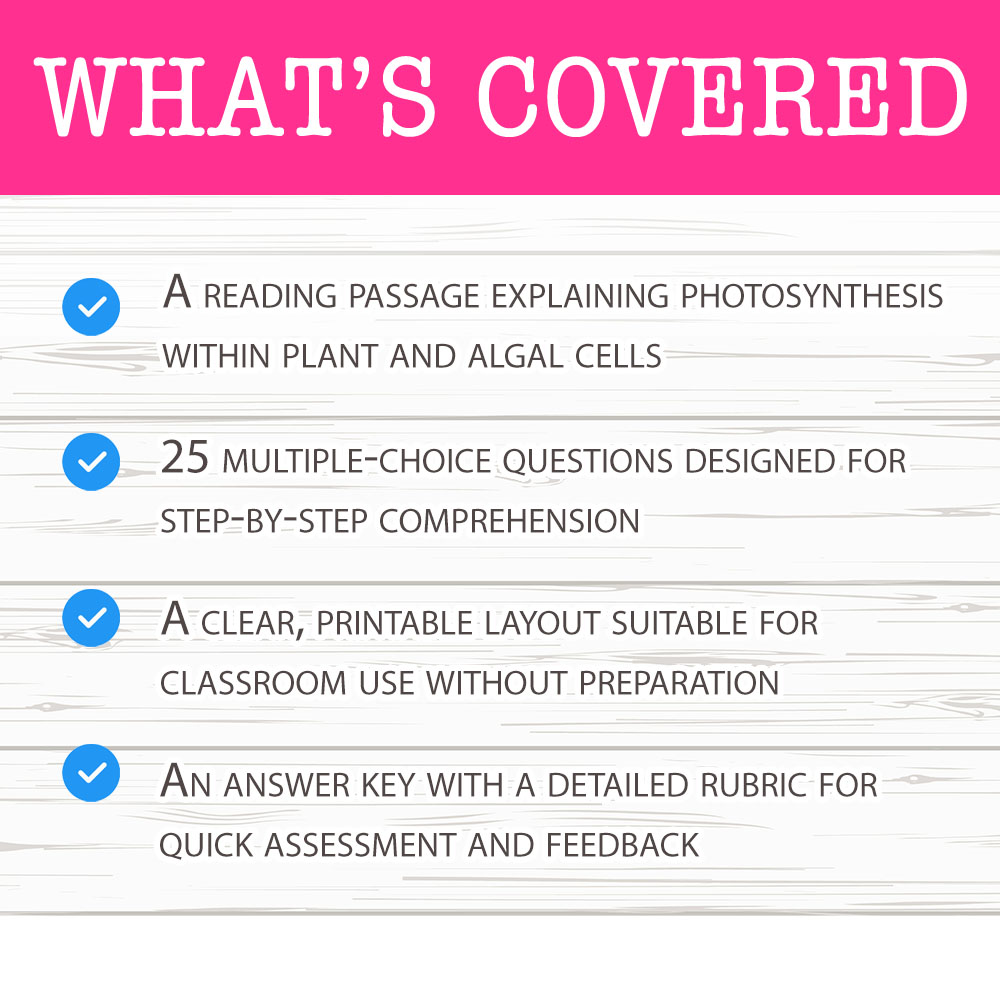Grade 8 Science worksheet worksheet — Grade 8 Science — Photosynthetic Cells Worksheet for Mastering Photosynthesis — page 2