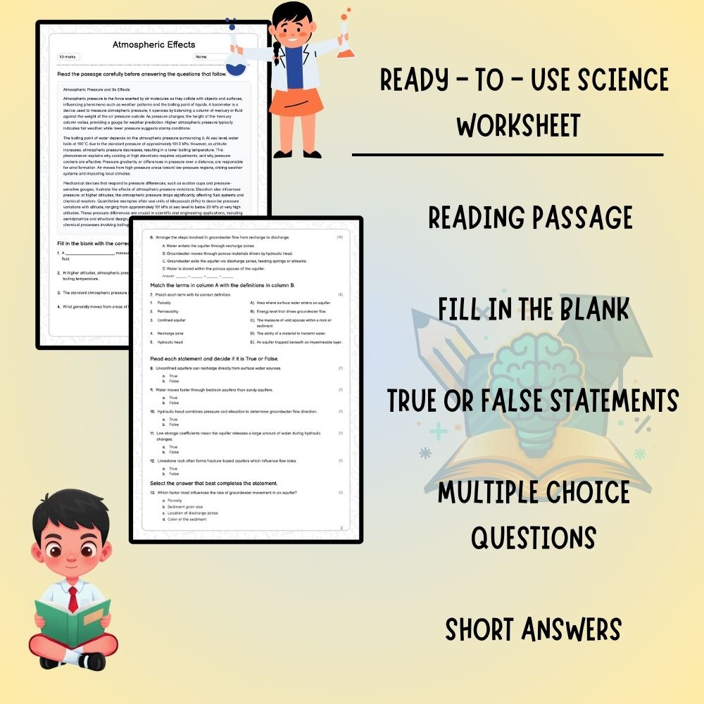 Grade 8 Science worksheet worksheet — Grade 8 Science | Atmospheric Effects Worksheet (PDF ) — page 2