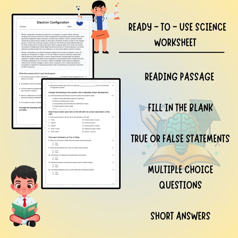 Grade 11 Science worksheet worksheet — Grade 11 Science | Electron Configuration Worksheet (PDF) – Ontario Standards — page 2