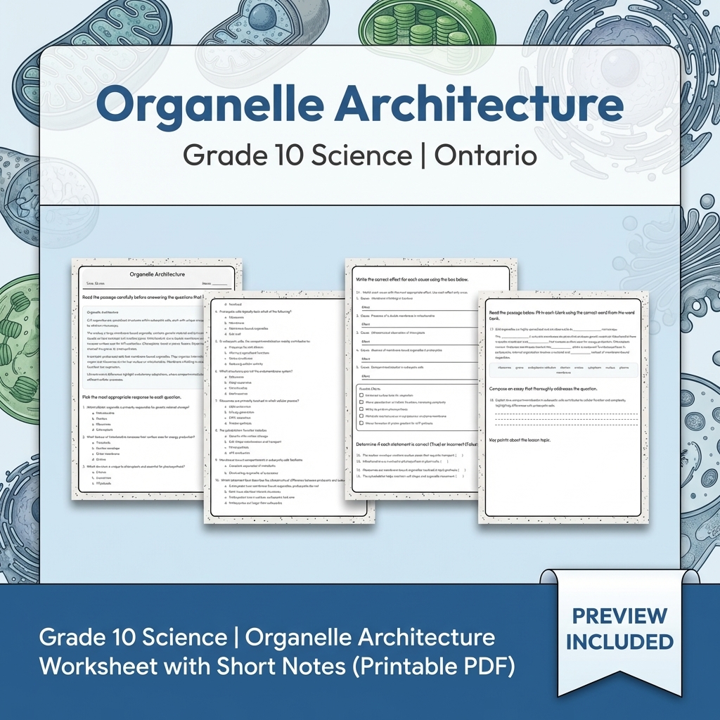 Grade 10 Science Lesson Group Bundle | Ontario Curriculum — included worksheet 7