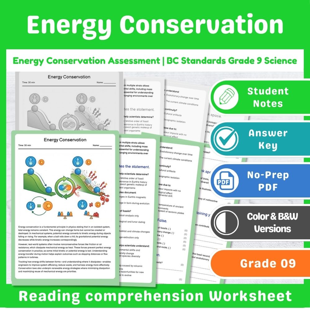 Grade 9 Science Mini Bundle – Forces and Motion Standards-Aligned Not Specified — included worksheet 12