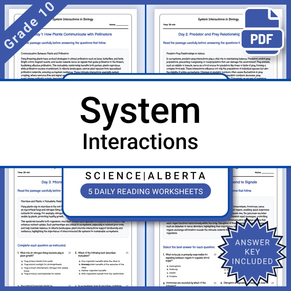 Grade 10 Science Full Year Bundle | Energy, Electricity, and Alberta Curriculum — included worksheet 38