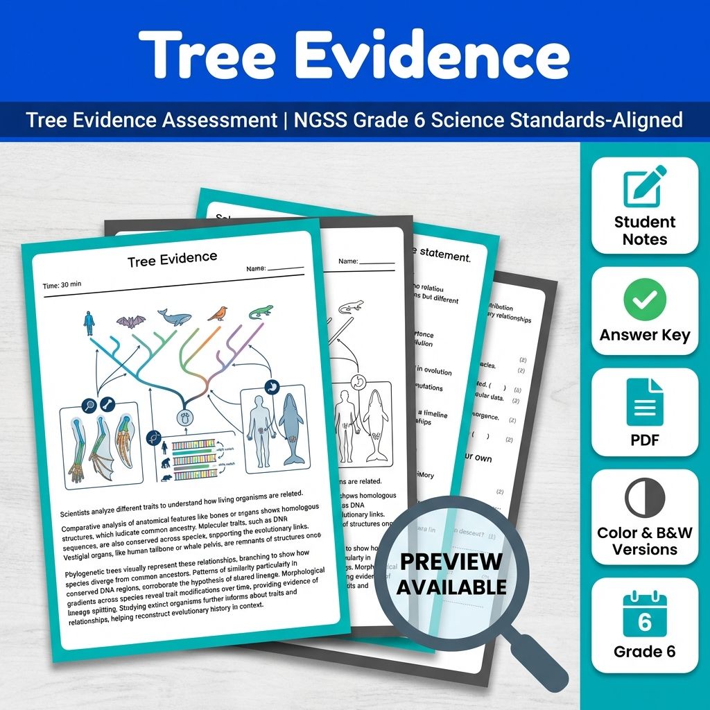 Grade 6 Science Full Year Bundle | NGSS Assessment Resources (Printable) — included worksheet 25