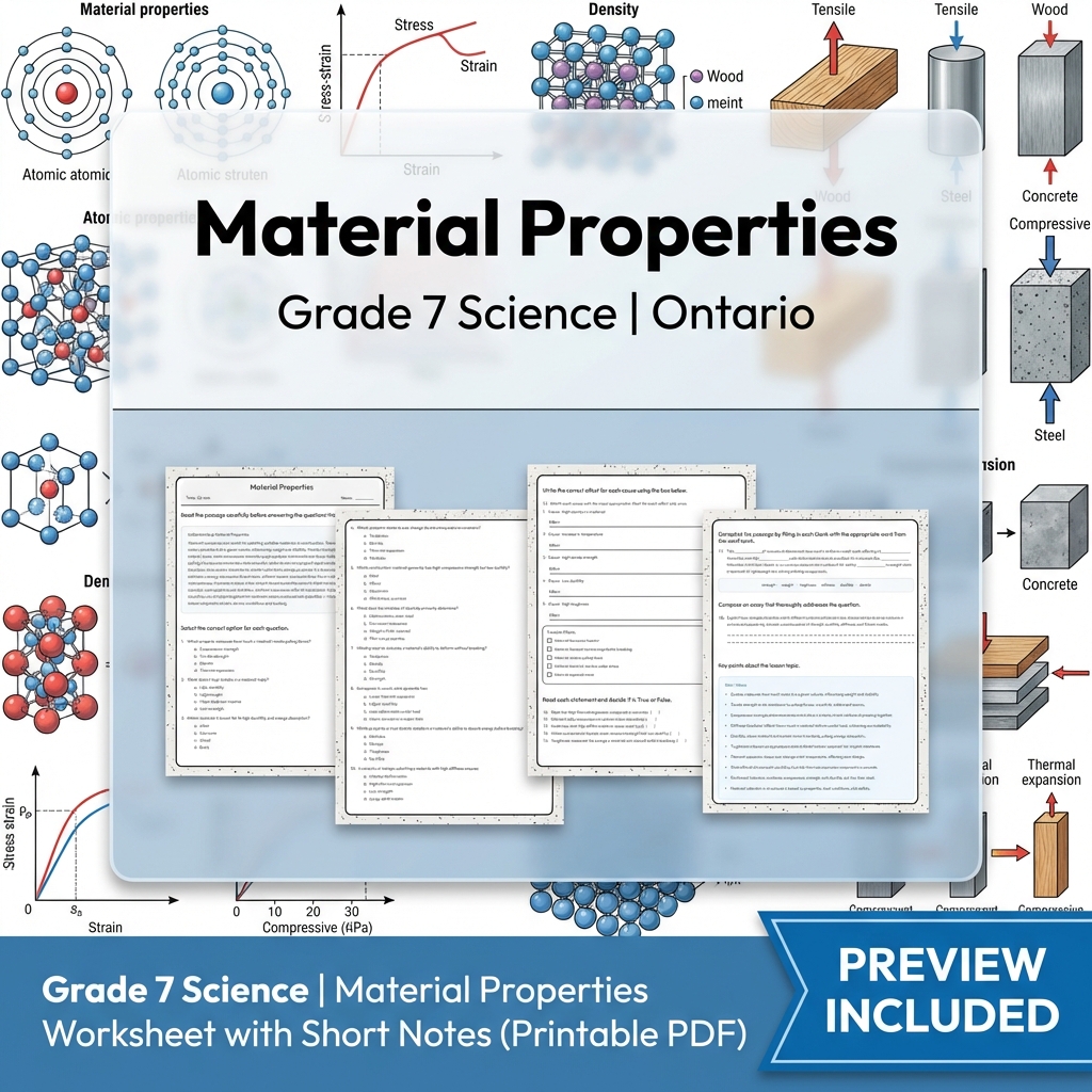 Grade 7 Science Full Year Bundle | Ecosystems & Heat Transfer — included worksheet 35