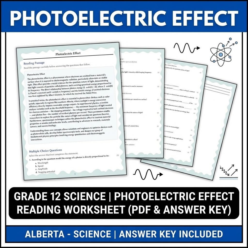 Grade 12 Science UNIT Bundle – Waves, Nuclear & Electromagnetism Worksheets — included worksheet 6