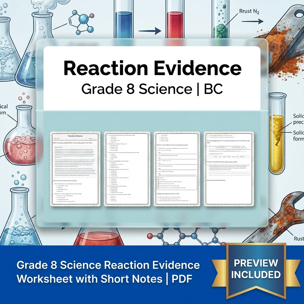 Grade 8 Science Full Year Bundle | Cell Biology, Ecosystems & Conservation — included worksheet 38