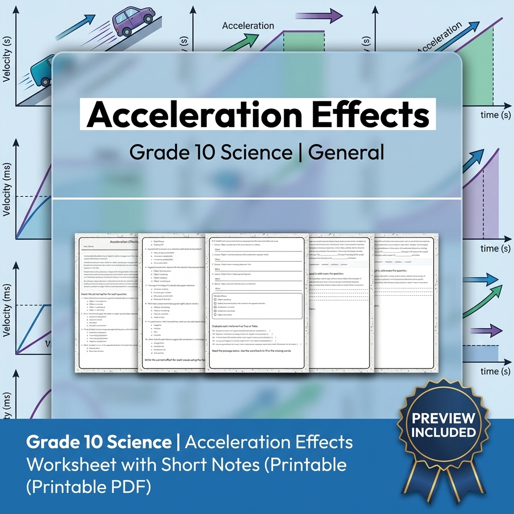 Grade 10 Science Modeling & Evidence Reasoning Full-Year Bundle | General — included worksheet 27