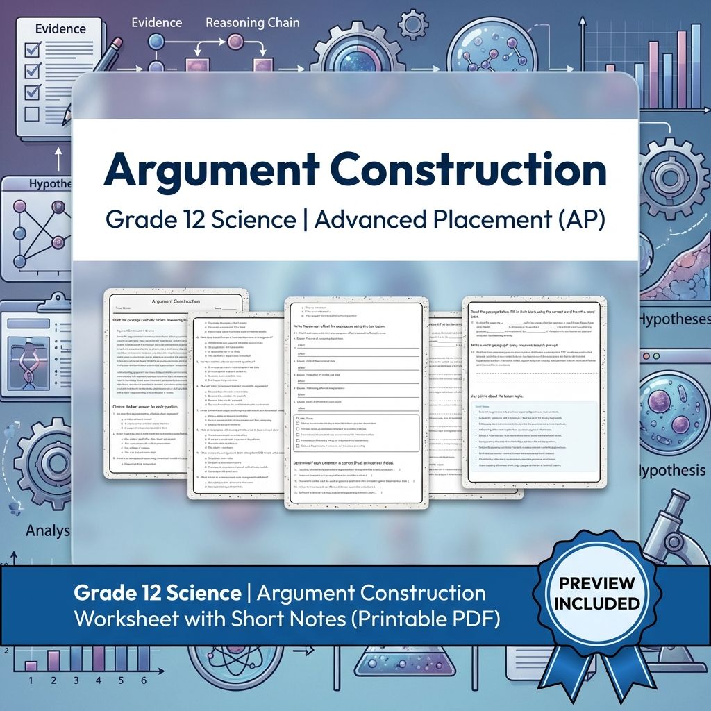 Grade 12 Science Worksheet Bundle – Physics & Biology Topics (PDF Collection) — included worksheet 33