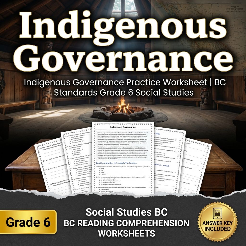 Grade 6 Social Studies | Indigenous Land Responsibilities Bundle — included worksheet 5