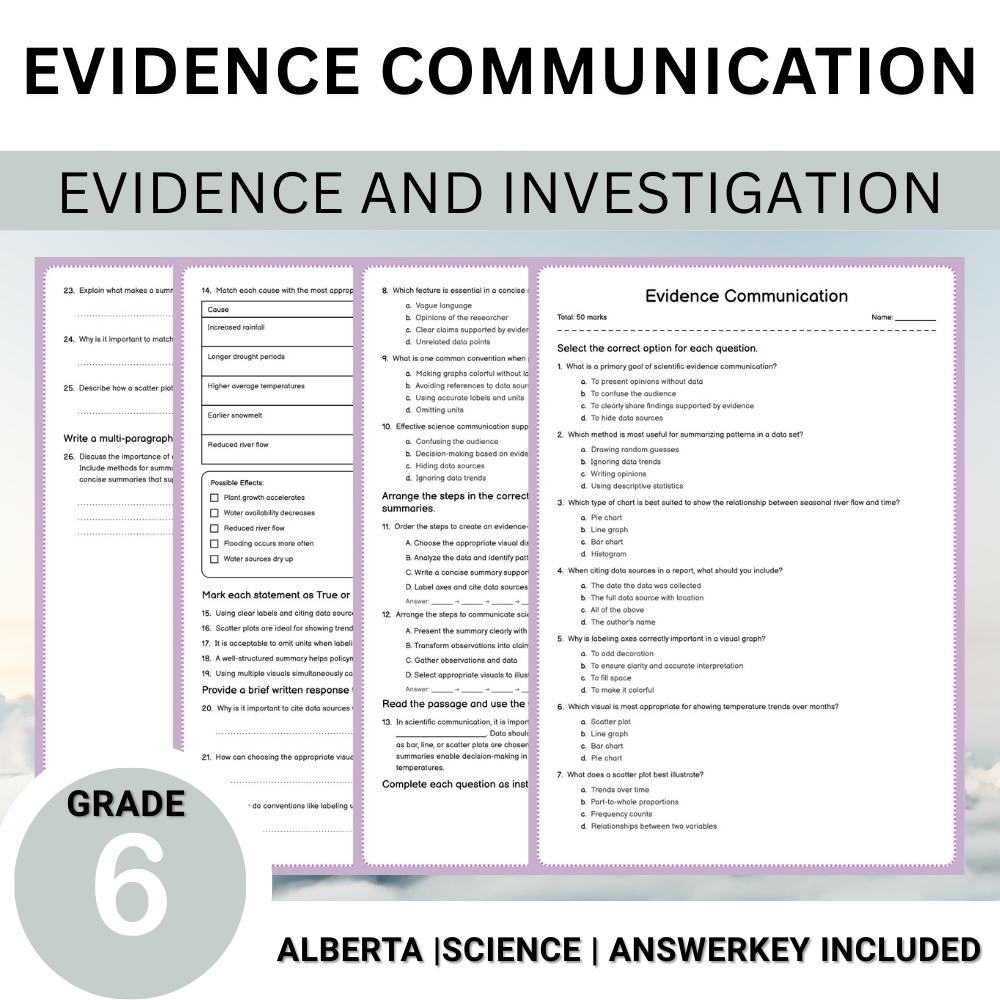 Grade 6 Science Worksheet Bundle – Comprehensive Assessment & Practice Pack — included worksheet 42