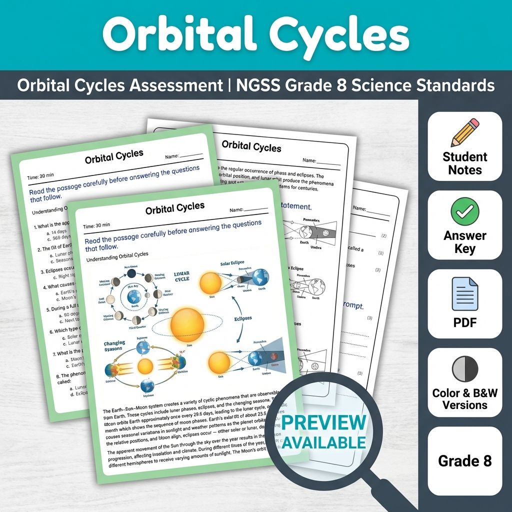 Grade 8 Science Full Year Bundle | NGSS Assessment Worksheets & Resources — included worksheet 28