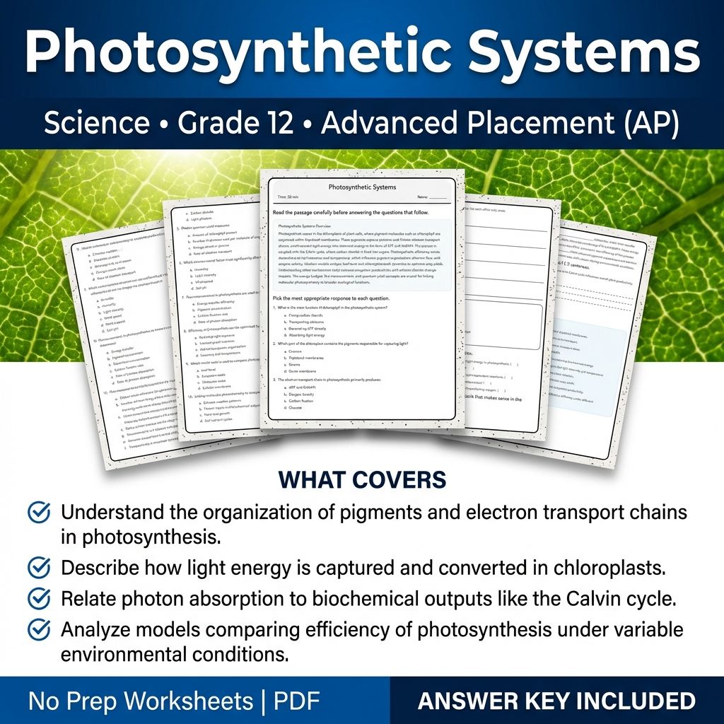 Grade 12 Science Unit Worksheet Bundle – Cell Biology, Genetics & Ecology — included worksheet 8