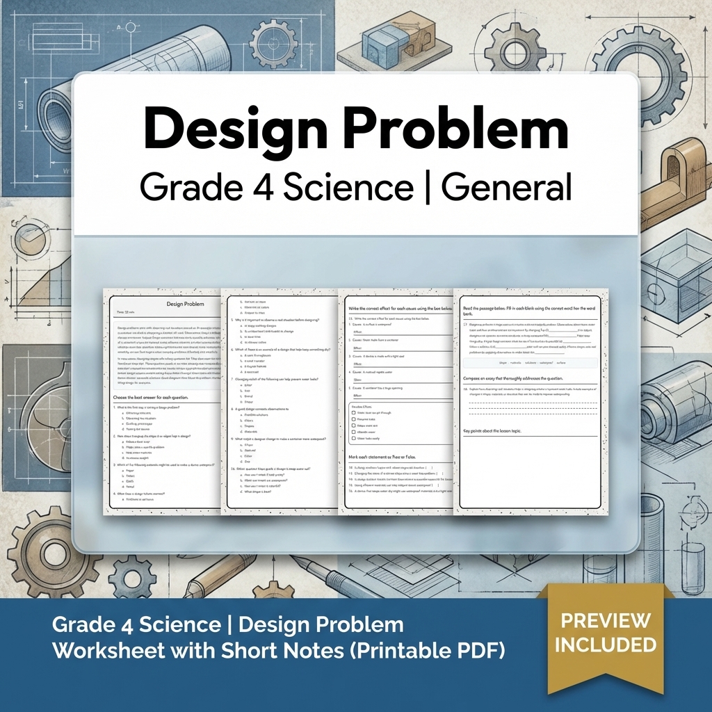 Grade 4 Science Lesson Group  Comprehensive Worksheets for Hands-On Learning — included worksheet 3