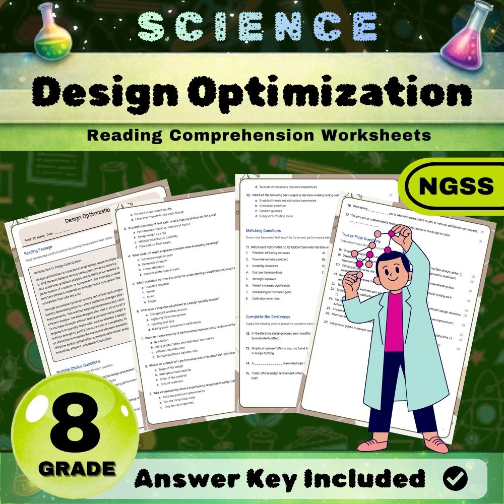 Grade 8 Science NGSS Bundle | Comprehensive Worksheets for Earth & Life Sciences — included worksheet 31