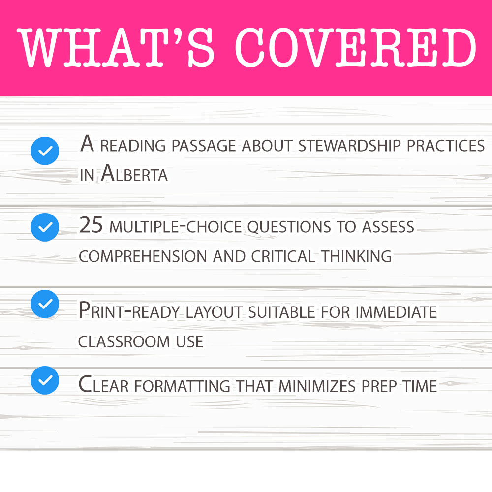Grade 6 Science worksheet mcq paper worksheet — Grade 6 Science — Stewardship Practices Worksheet for Mastery — page 2