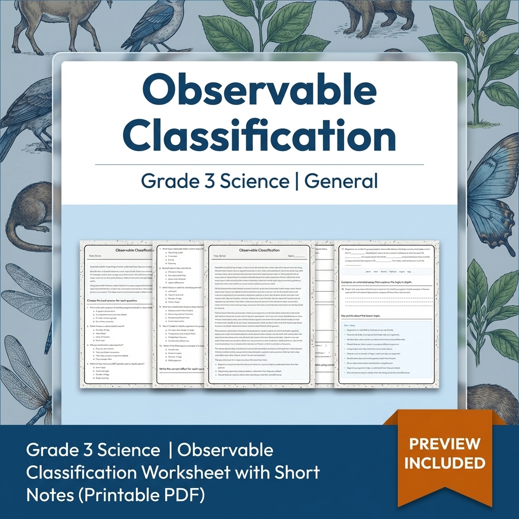 Grade 3 Science Full Year Bundle | Comprehensive Curriculum Resources — included worksheet 24