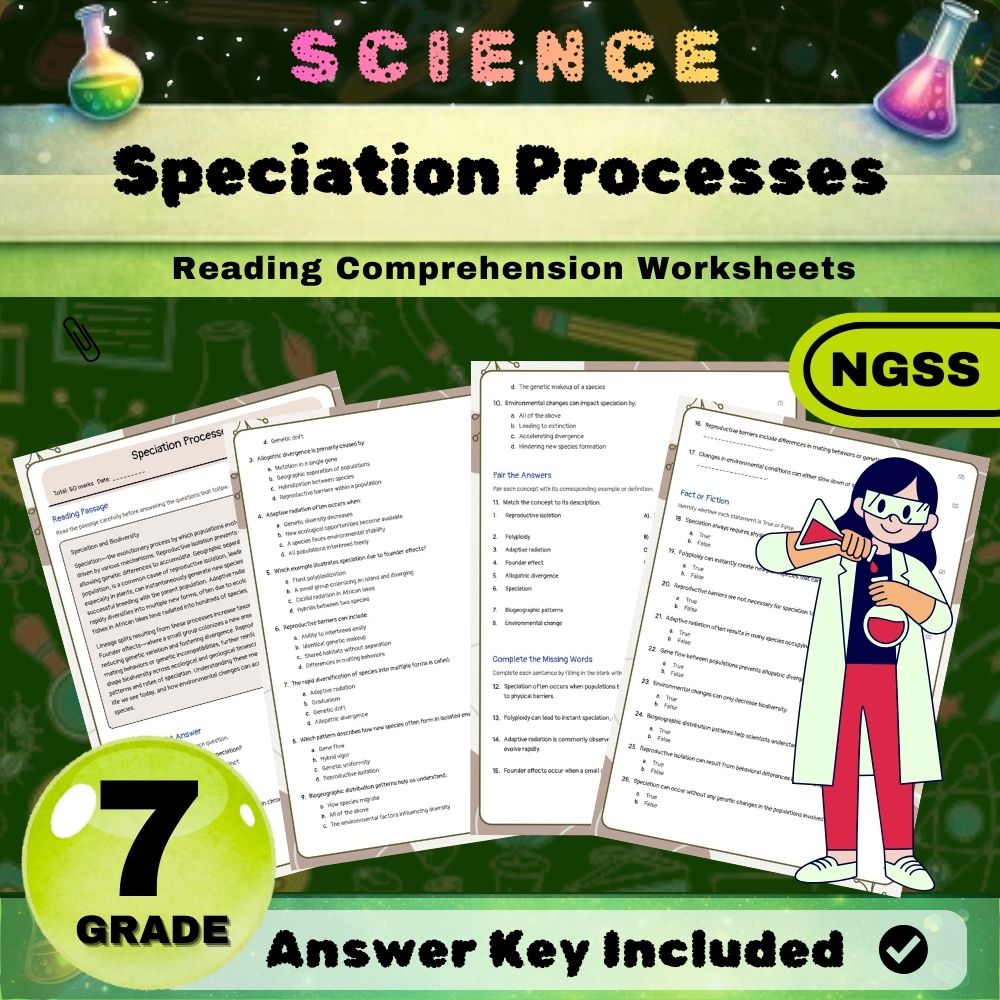 Grade 7 Science Worksheet Bundle | Earth & Space, Life, and Physical Science — included worksheet 30