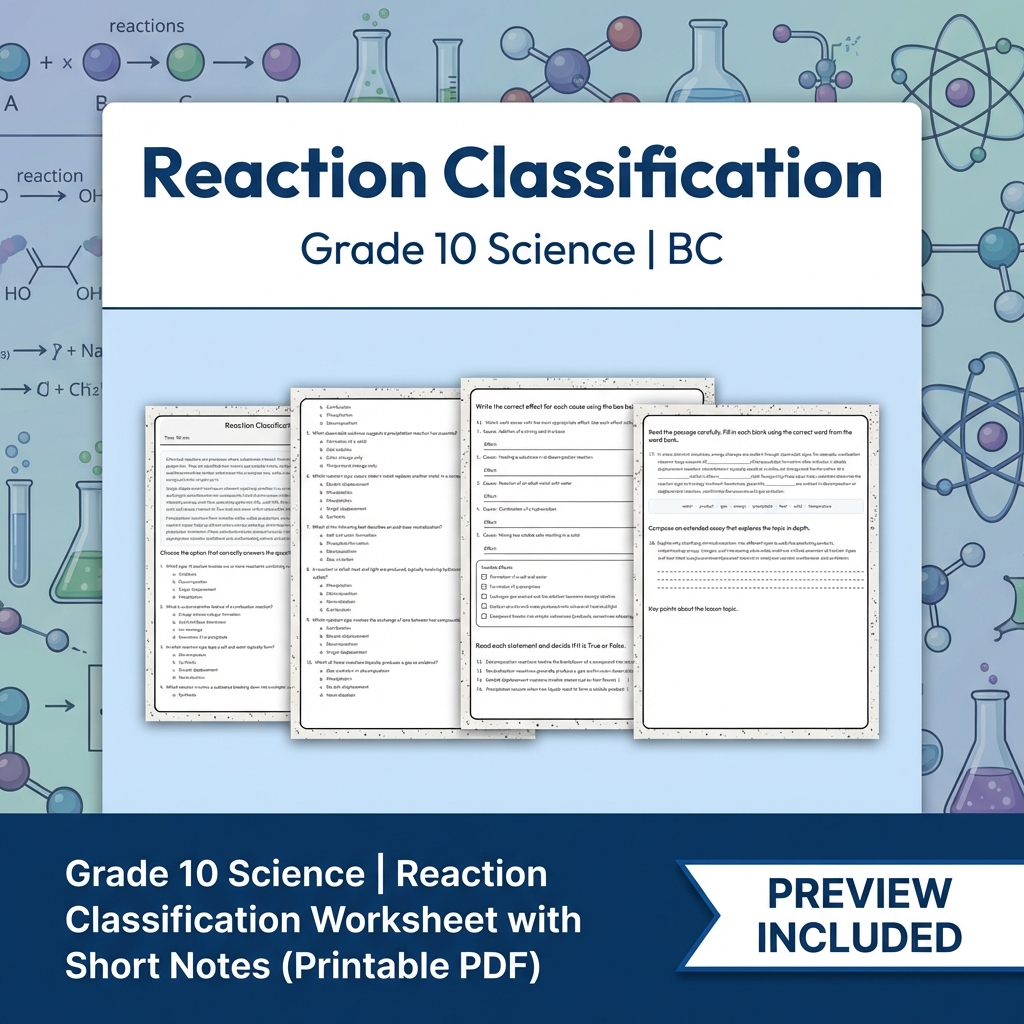 Grade 10 Science Bundle | Physics, Energy & Forces | Full Year Curriculum — included worksheet 35