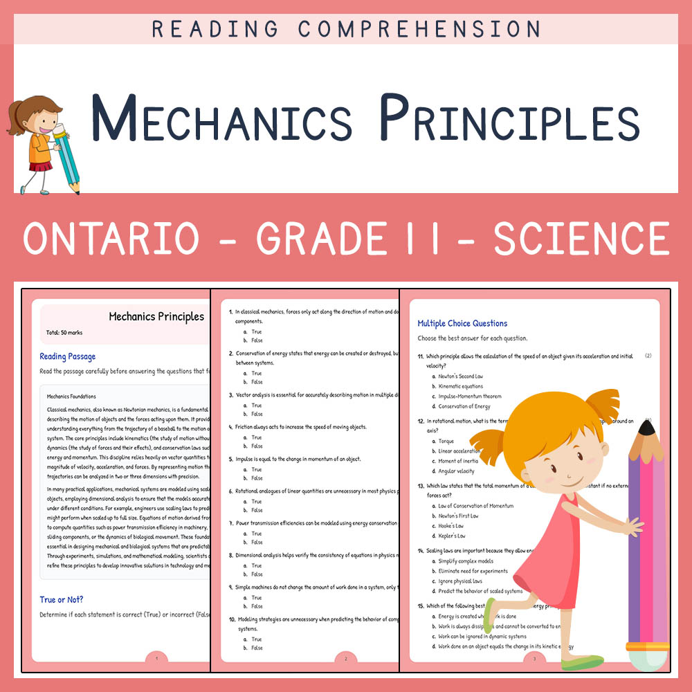 Grade 11 Science worksheet elena worksheet — Grade 11 Science Assessment | Mechanics Principles Worksheet Elena | Ontario…