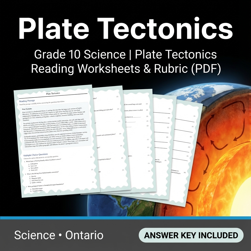 Grade 10 Science Unit Bundle – Earth Dynamics & Resources (PDF + Rubrics) — included worksheet 5