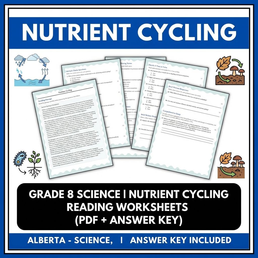 Grade 8 Science  Bundle | Ecosystem Dynamics & Environmental Impact Worksheets — included worksheet 9