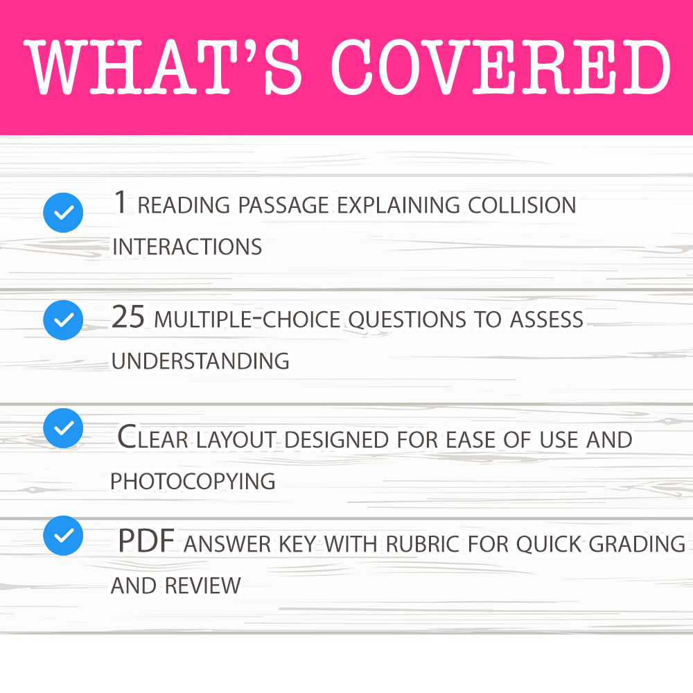 Grade 11 Science worksheet mcq paper worksheet — Grade 11 Science — Collisions Types Worksheet for Mastery — page 2