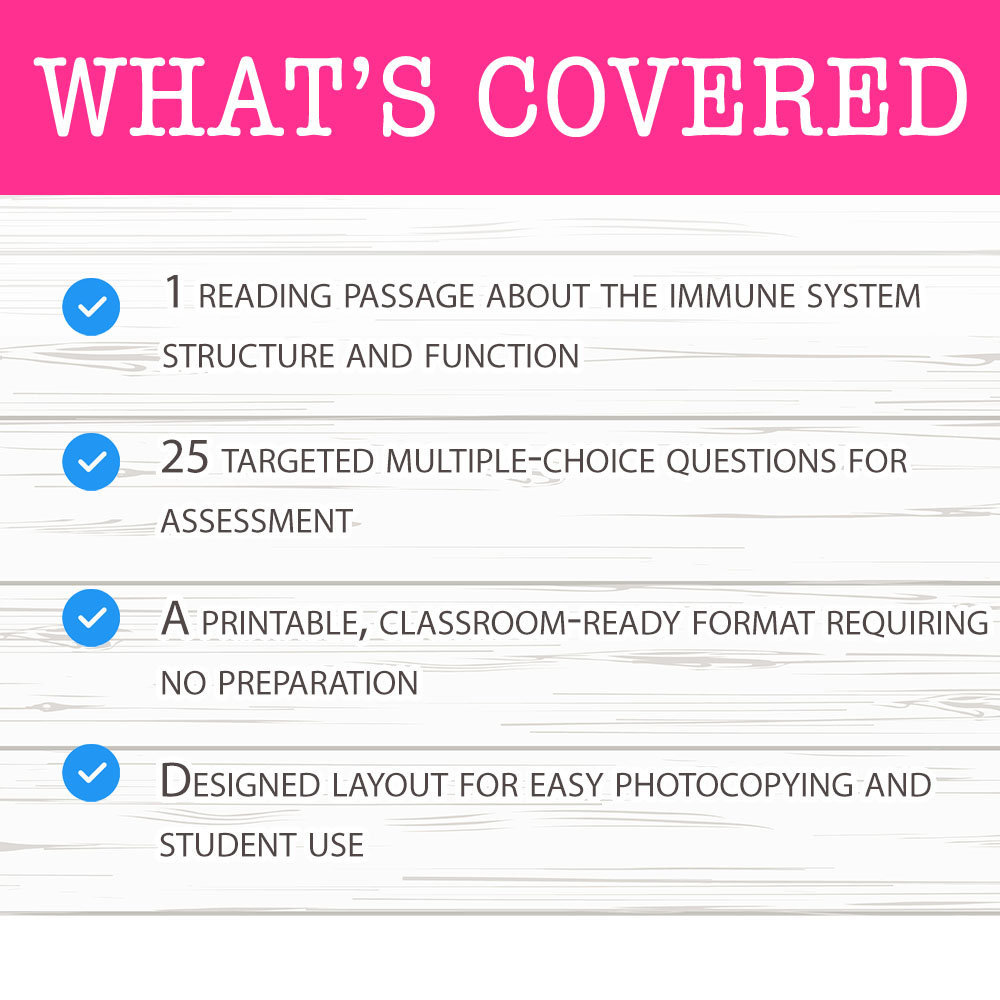 Grade 8 Science worksheet mcq paper worksheet — Grade 8 Science — Immune Defense Worksheet MCQ Paper for Mastery — page 2