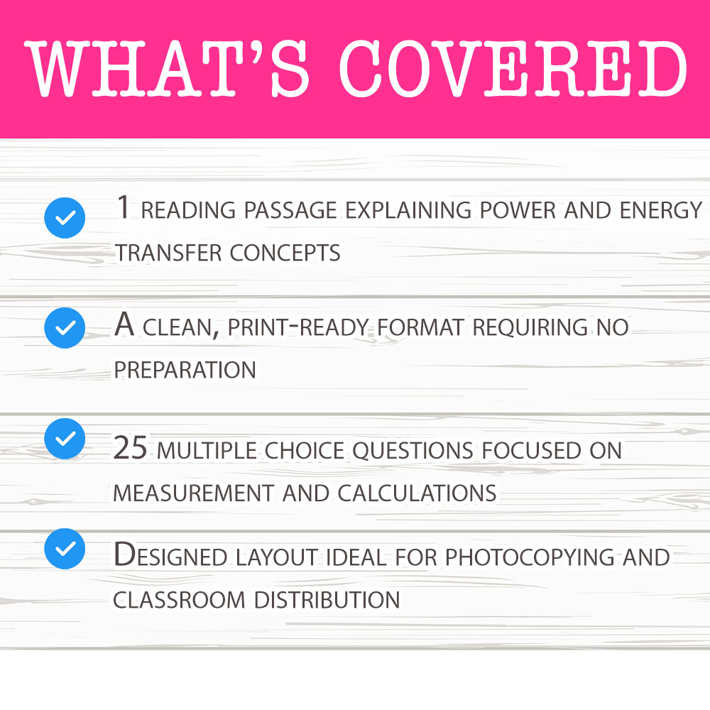 Grade 9 Science worksheet mcq paper worksheet — Grade 9 Science — Worksheet MCQ Paper for Power and Efficiency — page 2