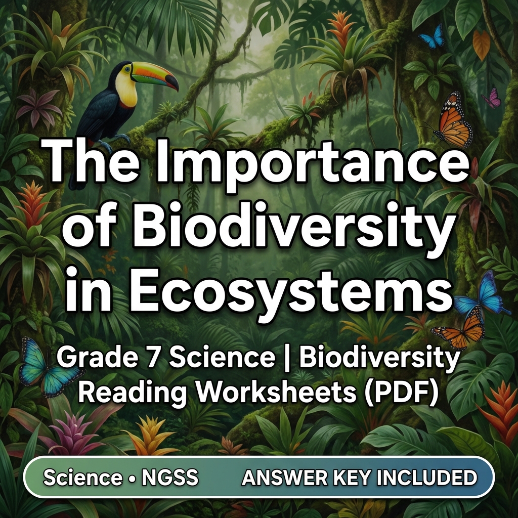 Grade 7 Science | Biodiversity Reading Worksheets (PDF)