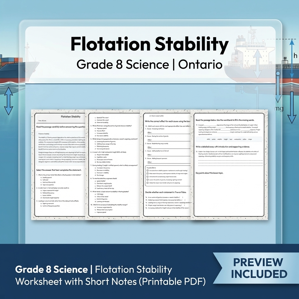 Grade 8 Science Full Year Bundle | Water Systems & Hydrostatics Curriculum — included worksheet 38
