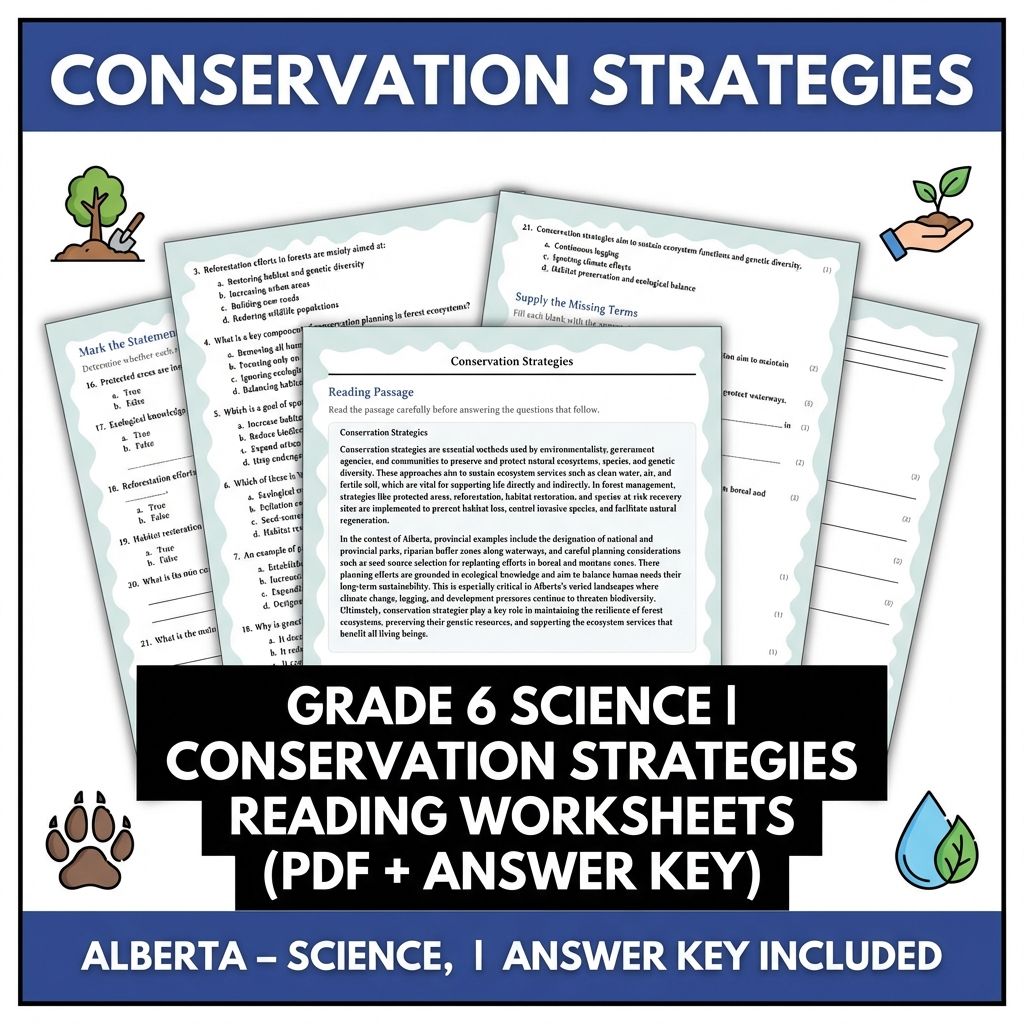 Grade 6 Science Unit Bundle | Ecosystems and Biodiversity (Answer Keys Included) — included worksheet 7