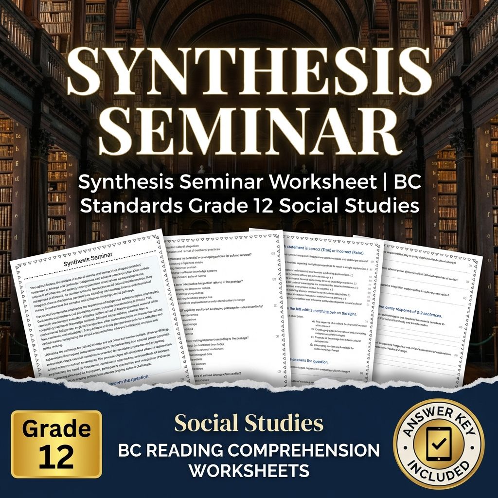 Synthesis Seminar Worksheet | BC Standards Grade 12 Social Studies