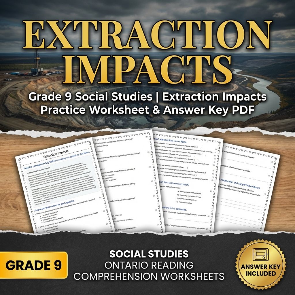 Grade 9 Social Studies | Community, Environment, & Urban Planning Strategies — included worksheet 25