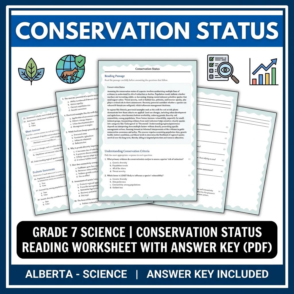 Grade 7 Science Worksheet Pack | Energy, Matter & Ecosystem Concepts — included worksheet 44