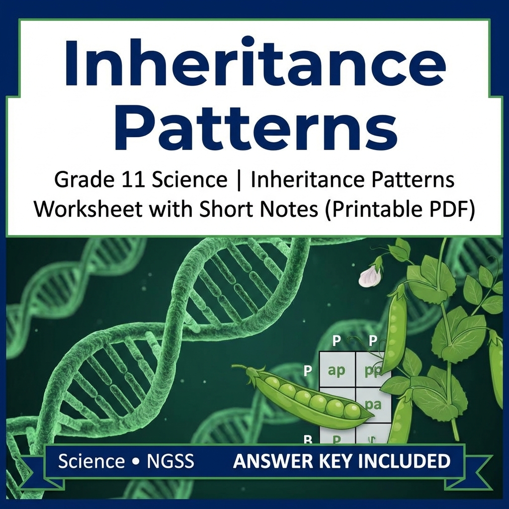 Grade 11 Science NGSS Worksheet Bundle – Ecosystem, Genetics & Physics Topics — included worksheet 34